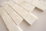 2 X 4 Premium White Onyx CROSS-CUT Polished Brick Mosaic Tile