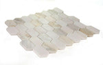 Zeta Calacatta Gold Honed Elongated Hexagon Marble Mosaic Tile-Marble Mosaic-American Tile Depot