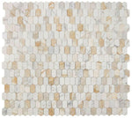 Zeta Calacatta Gold Polished Elongated Hexagon Marble Mosaic Tile-Marble Mosaic-American Tile Depot