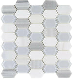 Zeta Light Elongated Hexagon Mosaic Wall Tile-Mixed Mosaic-American Tile Depot