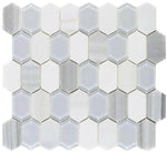 Zeta Light Elongated Hexagon Mosaic Wall Tile-Mixed Mosaic-American Tile Depot