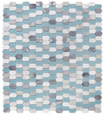 Zeta Sky Polished Elongated Hexagon Mosaic Wall Tile-Mixed Mosaic-American Tile Depot