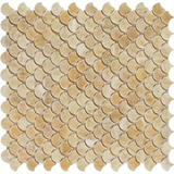 Honey Onyx Polished Fan Mosaic Tile