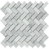 Bianco Venatino (Bianco Mare) Marble Honed 1 x 2 Herringbone Mosaic Tile-Marble Mosaic-American Tile Depot