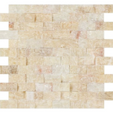 1 X 2 Honey Onyx Split-Faced Brick Mosaic Tile