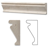 Ivory Travertine Honed Crown - Mercer Molding Trim