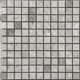 1 X 1 Tundra Gray (Atlantic Gray) Marble Polished Mosaic Tile