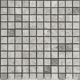 1 X 1 Tundra Gray (Atlantic Gray) Marble Honed Mosaic Tile