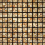 5/8 X 5/8 Scabos Travertine Polished Mosaic Tile