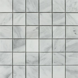 2 X 2 Bianco Venatino (Bianco Mare) Marble Polished Mosaic Tile