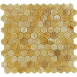 Honey Onyx Polished 2'' Hexagon Mosaic Tile