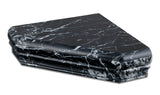 Black Marquina Marble Hand-Made Custom Shower Corner Shelf - Polished