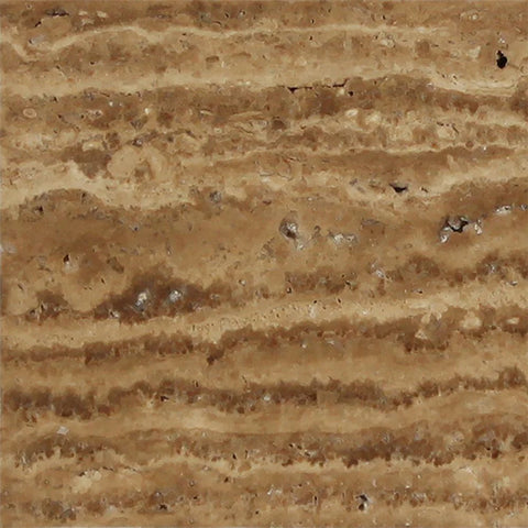 18 X 18 Noce Exotic Travertine Vein Cut Unfilled & Brushed Tile