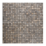 5/8 X 5/8 Silver Travertine Tumbled Mosaic Tile