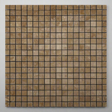 5/8 X 5/8 Noce Travertine Tumbled Mosaic Tile