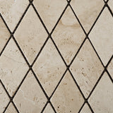 Ivory Travertine 2 X 4 Tumbled Diamond Mosaic Tile