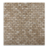 1 X 2 Cappuccino Marble Polished Brick Mosaic Tile