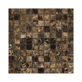 1 X 1 Emperador Dark Marble Polished Mosaic Tile