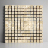 1 X 1 Durango Cream Travertine Tumbled Mosaic Tile