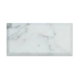 3 X 6 Calacatta Gold Marble Honed & Deep-Beveled Field Tile