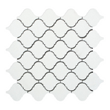 Thassos White Marble Polished Lantern Arabesque Mosaic Tile