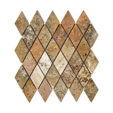 Scabos Travertine 2 X 4 Tumbled Diamond Mosaic Tile