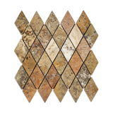 Scabos Travertine 2 X 4 Tumbled Diamond Mosaic Tile