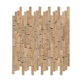 Noce Travertine Tumbled Random Strip Mosaic Tile