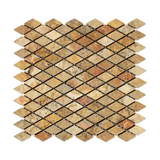 Scabos Travertine 1" Diamond Tumbled Mosaic Tile