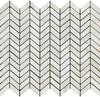 Calacatta Gold Marble Honed Mini Chevron Mosaic Tile