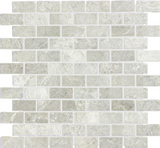 1 X 2 Tundra Gray (Atlantic Gray) Marble Honed Brick Mosaic Tile