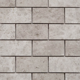 2 X 4 Tundra Gray (Atlantic Gray) Marble Honed Brick Mosaic Tile