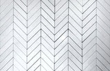 Thassos White Marble Polished 1.5" x 6" Chevron Mosaic Tile