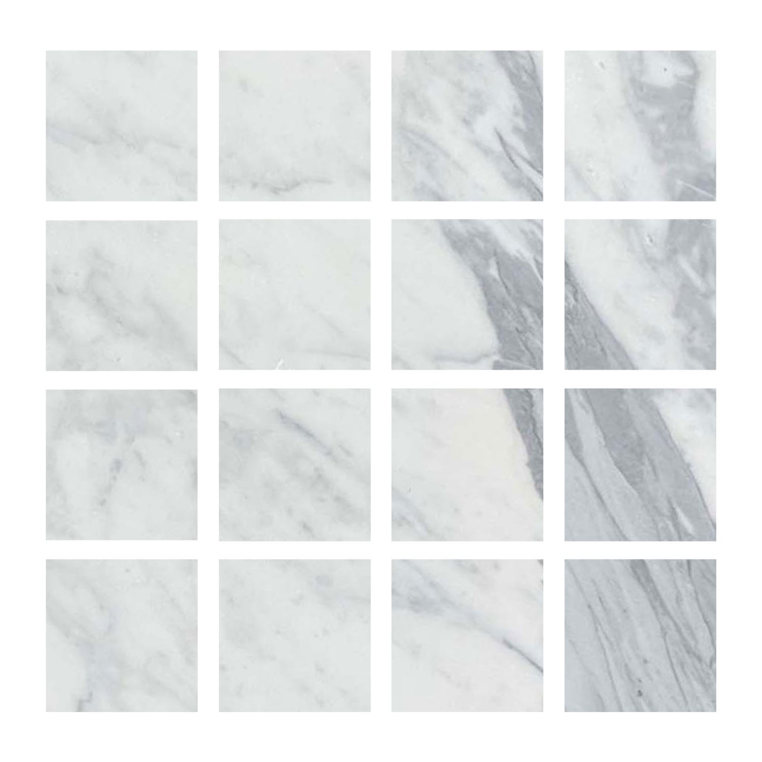 3 X 3 Italian Statuary White Marble Polished Tile