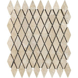 Durango Cream Travertine 1" Diamond Tumbled Mosaic Tile