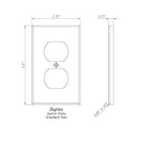 White Marble (Meram Blanc) Single Duplex Switch Wall Plate / Switch Plate / Cover - Polished
