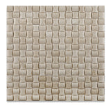 Crema Marfil Marble Honed 3D Small Bread Mosaic Tile