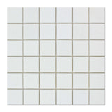 2 X 2 Thassos White Marble Honed Mosaic Tile