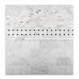 Carrara White Marble Honed Baby Brick Mosaic Tile