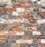 2 X 4 Scabos Travertine Split-Faced Brick Mosaic Tile