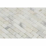 Calacatta Gold Marble Polished Baby Brick Mosaic Tile