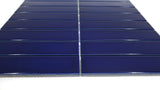 Gio Cobalt Blue Glossy 1.25" X 6" Stacked Linear Porcelain Mosaic Tile