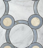 Waterjet Round Marble Polished Mosaic Tile