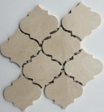 Crema Marfil Marble Polished 4" Morocco Mosaic Tile