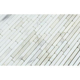 Calacatta Gold Marble Honed Bamboo Sticks Mosaic Tile ( Single Color )
